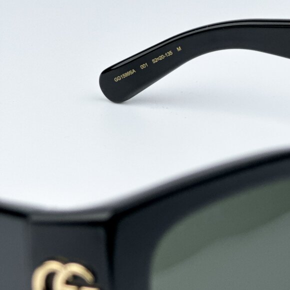 Gucci GG1599SA 001 BRAND NEW Sunglasses Black Grey Women Square - Picture 9 of 11